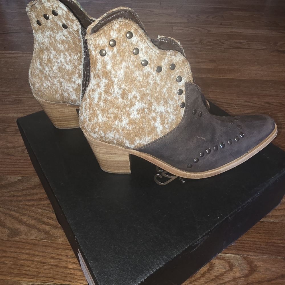 Agave sky studded cowgirl boots